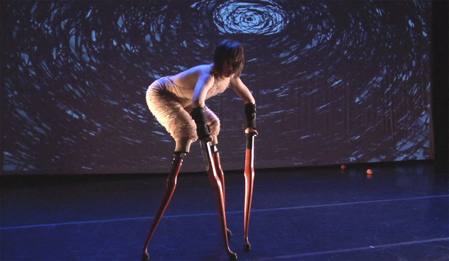 Art performance by differently abled artist Lisa Bufano