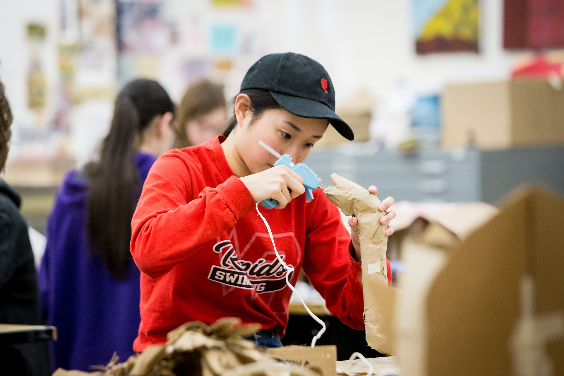 Photo of a VAC student working on a project.