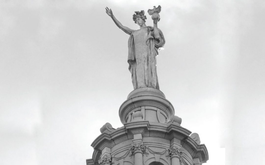 Wisconsin from her perch above the city.