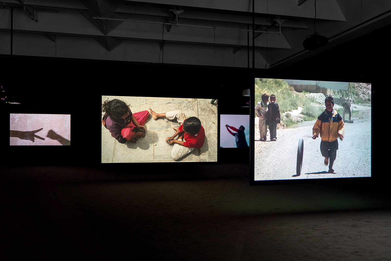 Exhibition view of the series Children’s Games by Francis Alÿs