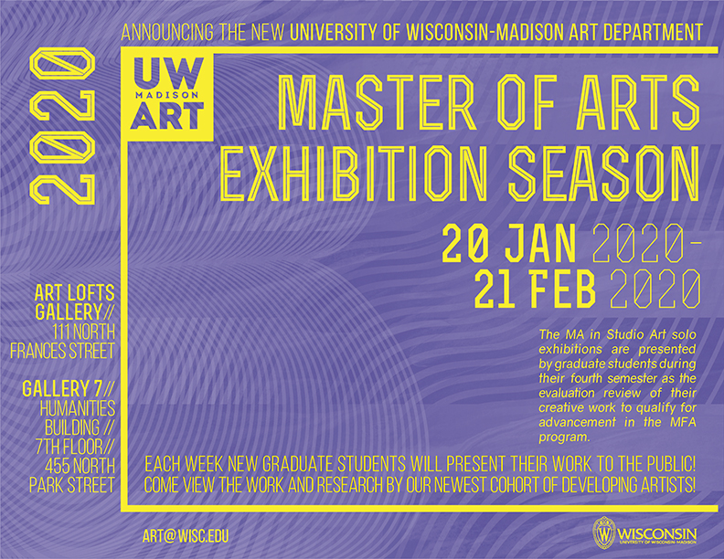 2020 Master of Arts Exhibition Season poster