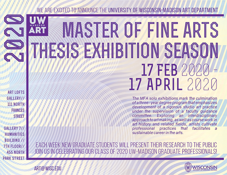 2020 Master of Fine Arts Exhibition Season poster